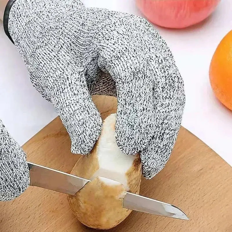 Level 5 HPPE Anti-Cut Gloves Kitchen Gardening Anti-Cut Knitted Gloves Anti-Thorn Wear-Resistant Glass Building Cutting Glov…