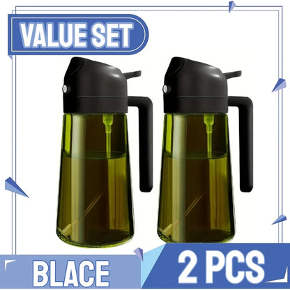 Olive Oil Spray Bottle for Oil Bottle Pouring for Cooking Oil Spices Camping Dispenser with Automatic Lid Spice Shaker - ima…