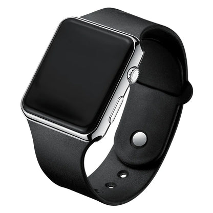 Simple Digital Watch for Men Women Fashion Sport LED Electronic Watch Black Silicone Wristband Casual Mens Watch Reloj Hombr…