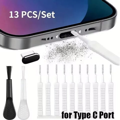 Cell Phone Charging Port Dust Plug with Cleaning Brush for IPhone 15 14 13 16Pro Max Plus Samsung Xiaomi IOS Type C Cleaner…
