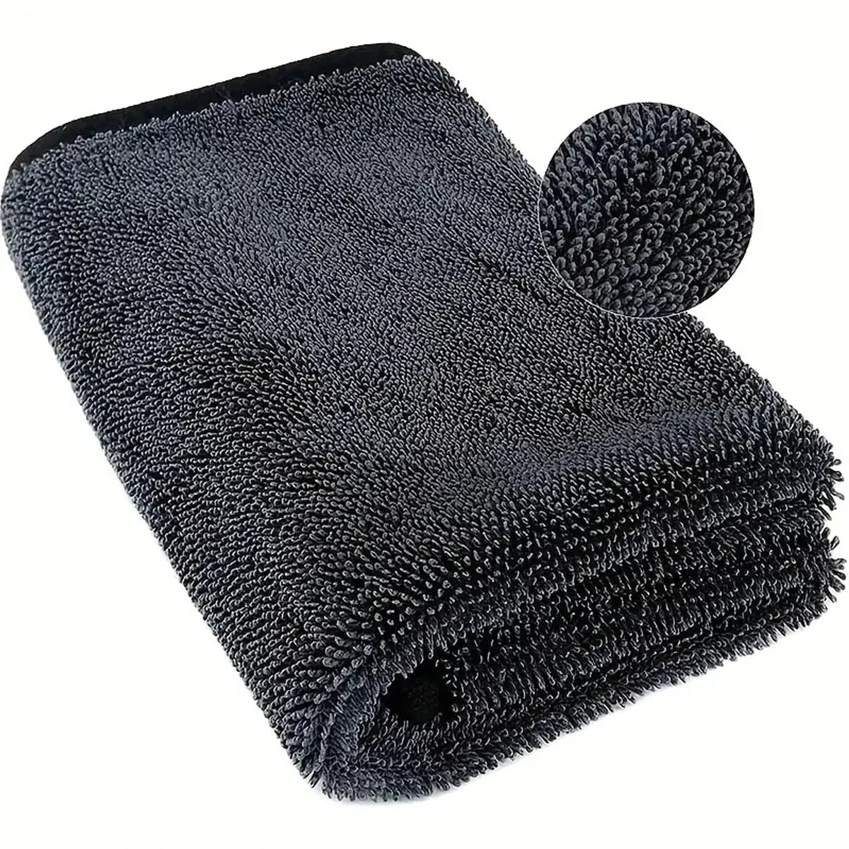 Dark gray car microfiber towel, oversized strong absorbent car wash cloth, high-efficiency cleaning wipe cloth - image 5