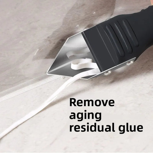 Silicone Scraper Squeegee Glue Remover Knife Caulking Angle Beauty Crack Trowel Tool Grout Scraper Kit 5in1 Multifunctional…