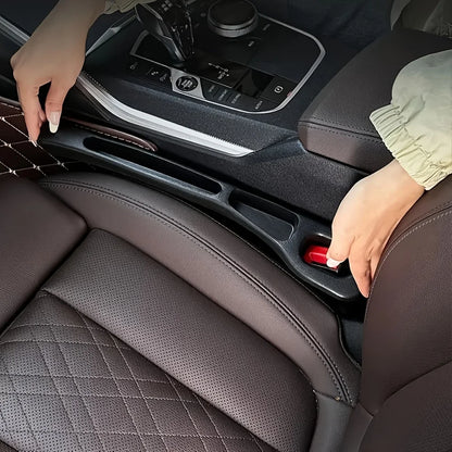 2pc Car Seat Gap Filler Organizer Pu Waterproof Car Seat Gap Plug Strip with 2 Grooves Seat Gap Storage Auto Interior Access…
