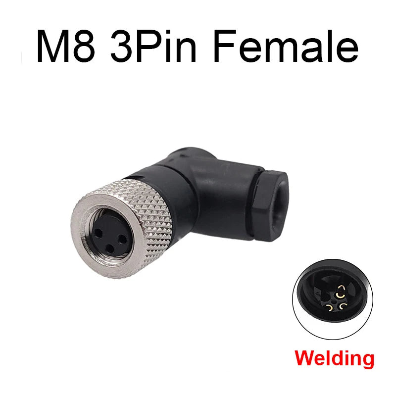 M8 Sensor Connector Waterproof Male&Female Plug Straight Angle Screw Threaded Coupling 3Pin 4Pin - image 18