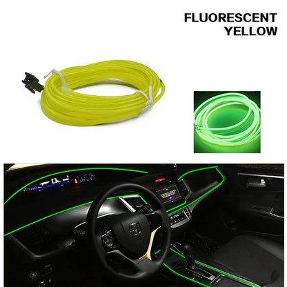 Car Interior Decorative Lamps Strips Atmosphere Lamp Cold Light Decorative Dashboard Console Auto LED Ambient Lights 1/2/3/4…