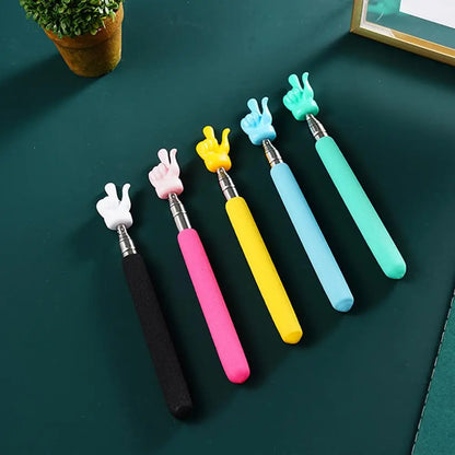 Retractable Teacher Pointer Finger Design StainlessSteel Telescopic School Teaching Pointer Stick Teacher Supplies for Class…