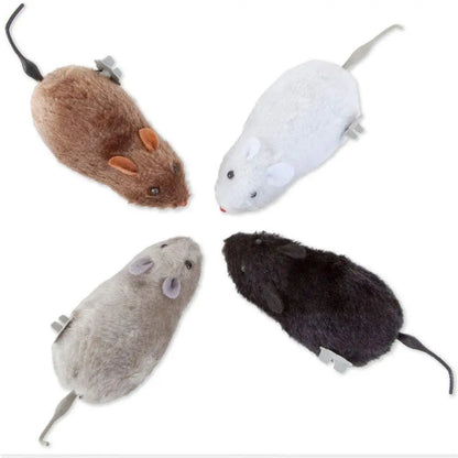 1Pc Funny Lifelike Plush Mouse Running Rat Toy for Cats Dogs Tail Mouse Pets Kids Random Color - image 3