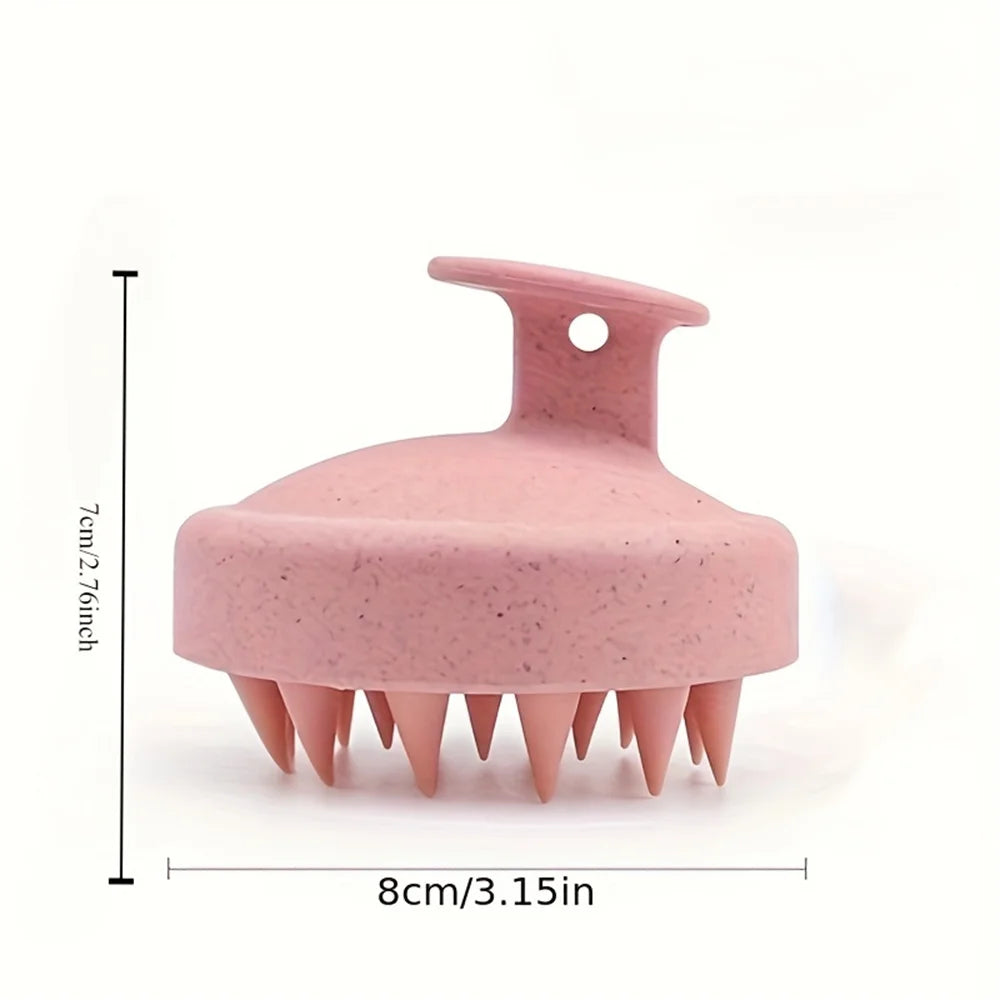 1pc Silicone Shampoo Brush Body Massage Brush Bath Shower Brush Salon Hairdressing Tool Scalp Massage Comb Hair Washing Comb…