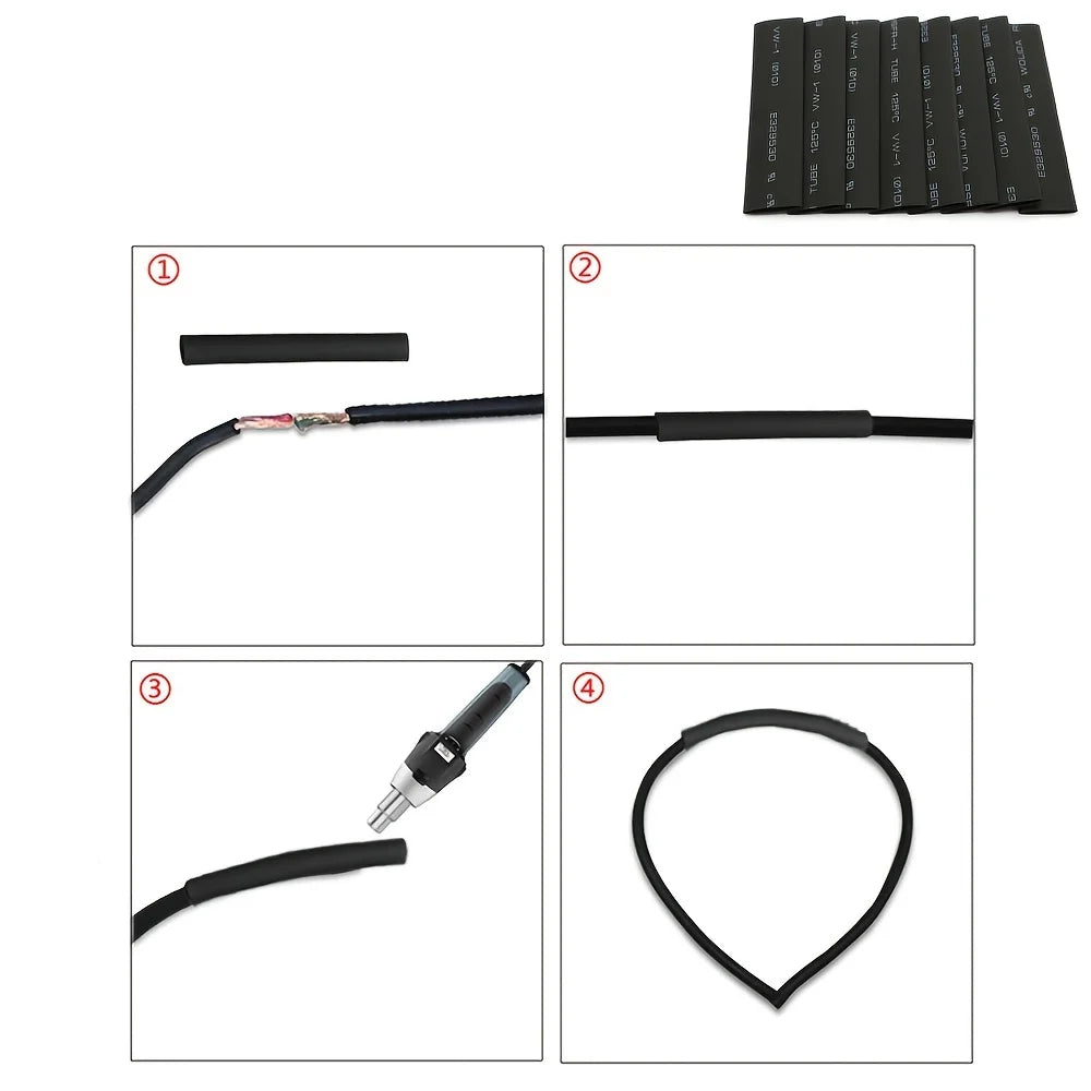 127Pcs Heat Shrink Tube Sleeving Tubing Assortment Kit Electrical Connection Electrical Wire Wrap Cable Waterproof Shrinkage…