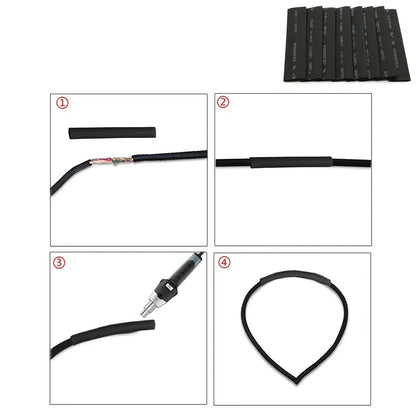 127Pcs Heat Shrink Tube Sleeving Tubing Assortment Kit Electrical Connection Electrical Wire Wrap Cable Waterproof Shrinkage…