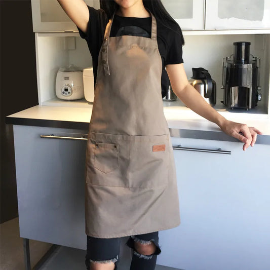 Custom Company Shop LOGO Kitchen Aprons For Woman Men Chef Work Grill Restaurant Bar Shop Cafes Beauty Nails Studios Uniform…
