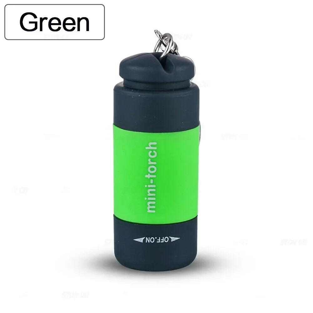 Pocket Keychain Flashlight Waterproof Outdoor Hiking Camping Mini FlashlightUSB Rechargeable LED Multifunctional Strong Ligh…