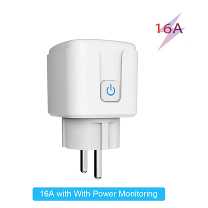 Tuya Zigbee Smart Plug 20A EU Smart Socket With Power Monitoring Timing Function Voice Control Via Alexa Google Home Yandex…