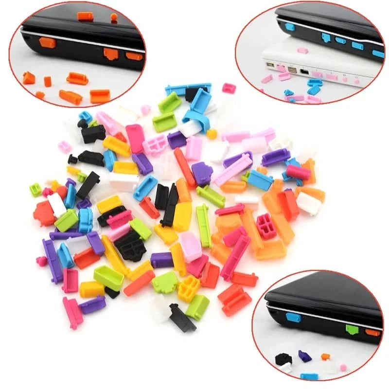 16Pcs/set Universal Anti Dustproof Notebook Port Plug Silicone Protector USB Elastic Laptop Computer Cover Stopper - image 5