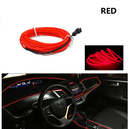 Car Interior Decorative Lamps Strips Atmosphere Lamp Cold Light Decorative Dashboard Console Auto LED Ambient Lights 1/2/3/4…