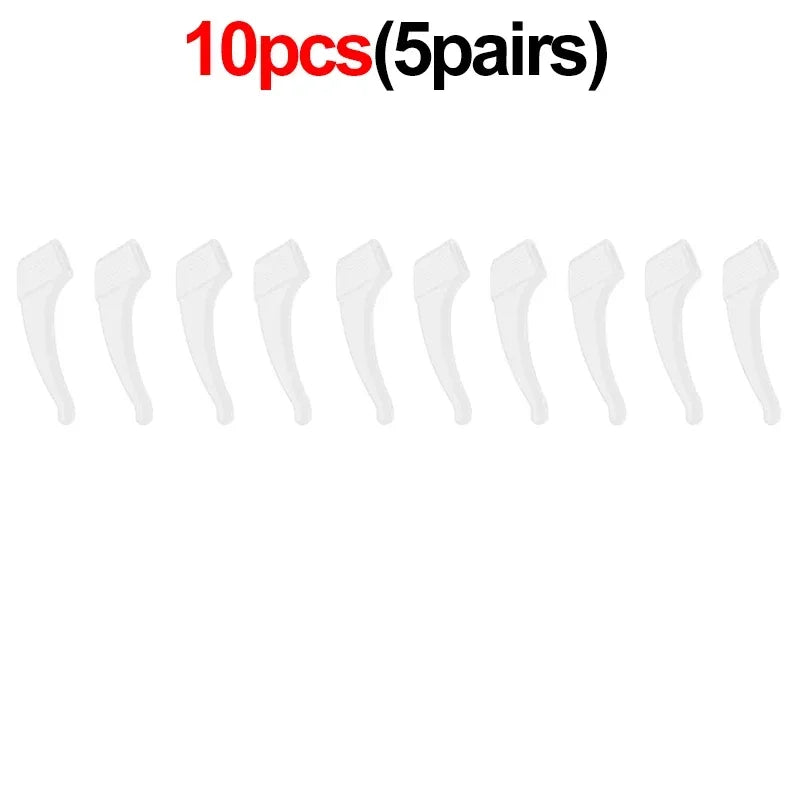 2/40pcs Silicone Ear Hook Anti-slip Glasses Leg Ear Sleeve Bracket Fastener Sunglasses Accessories Grip Anti-fall Eyewear Ho…