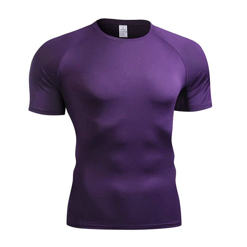 2026 Compression T Shirt Men Summer Sportswear Running T-shirt Elastic Quick Dry Sport Tops Tee Athletic Gym Workout Shirts…