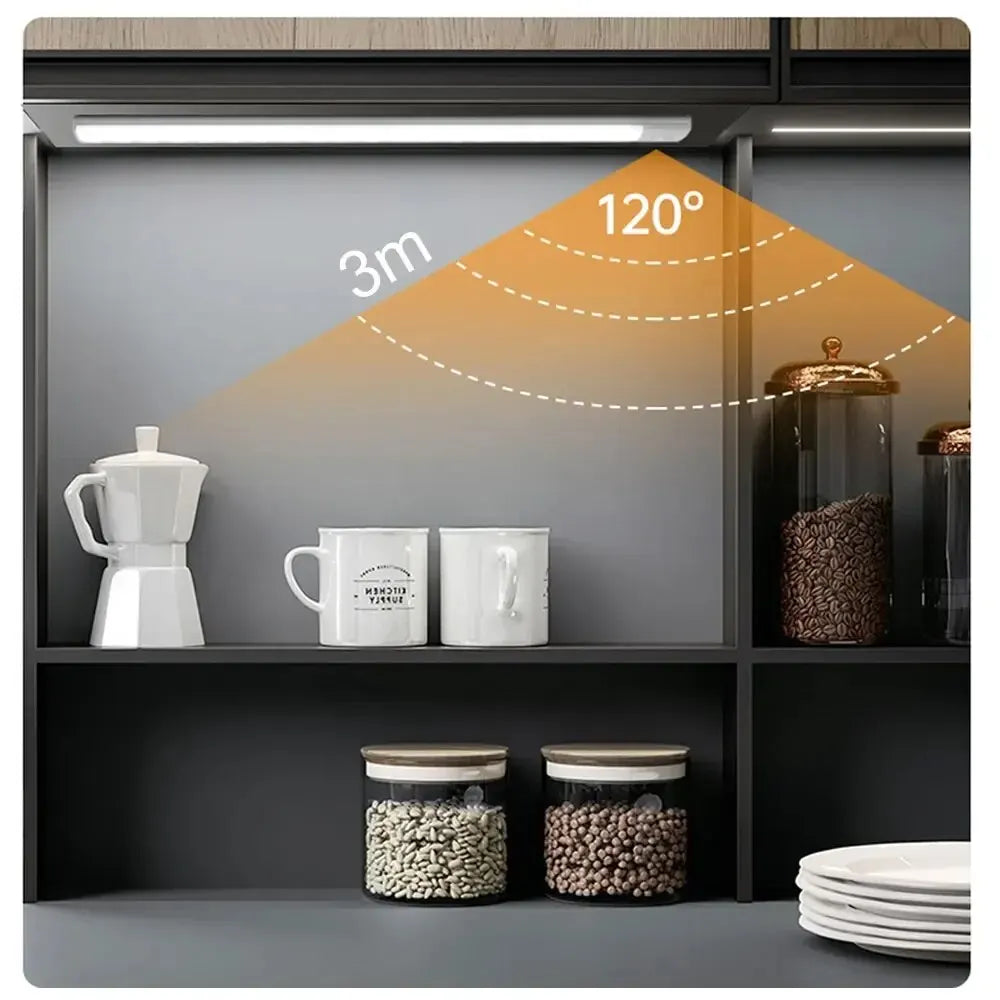 Cabinet Lights Motion Sensor LED Wireless USB Under Ultra Thin Night Light For Kitchen Cabinet Bedroom Wardrobe Indoor Light…