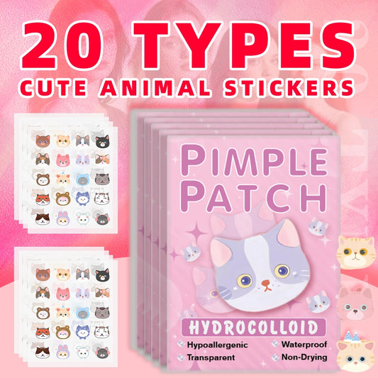 600pieces of cartoon cat acne patches, facial acne patches, concealer acne patches, and pimples patches. Ultra-thin and brea…