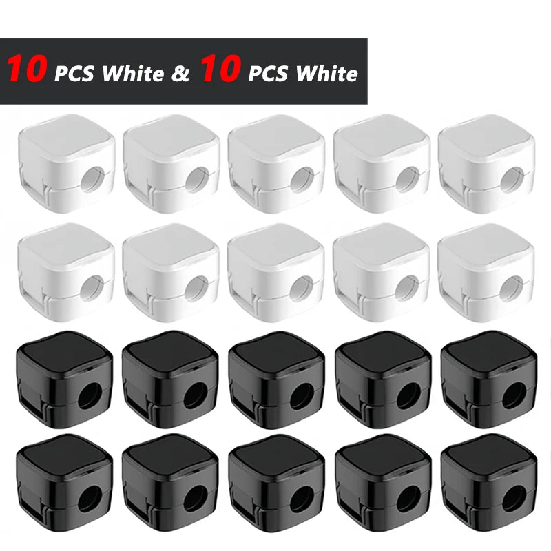 iLMH Non-magnetic Strong ​Cable Clips Adjustable Cord Holder, Adhesive Under Desk Mgmt Organizer, Home Office Car Wall Deskt…