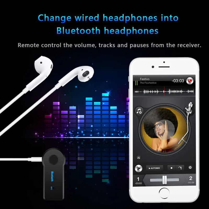 2 in 1 Wireless Bluetooth 5.0 Receiver 3.5mm Jack for Car Music Audio Aux A2DP Headphone Transmitter Adapter Reciever Handsf…