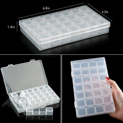 Transparent Plastic Storage Jewelry Box Compartment Adjustable Container For Beads Earring Box For Jewelry Rectangle Box Cas…
