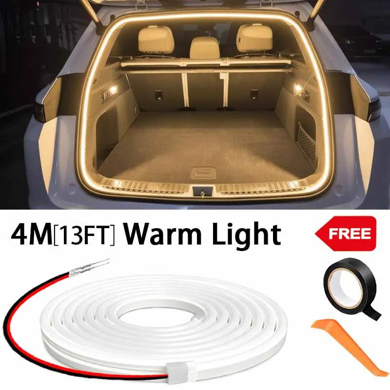 Car High Brightness Trunk Lighting Ambient Light Interior Decoration LED Wiring Free Automatic Sensing Tailgate Light Strip…