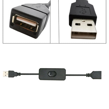 2 PCS USB Cable With Switch ON/OFF Cable Extension Toggle for USB Lamp USB Fan Power Supply Line Durable Adapter USB Headset…