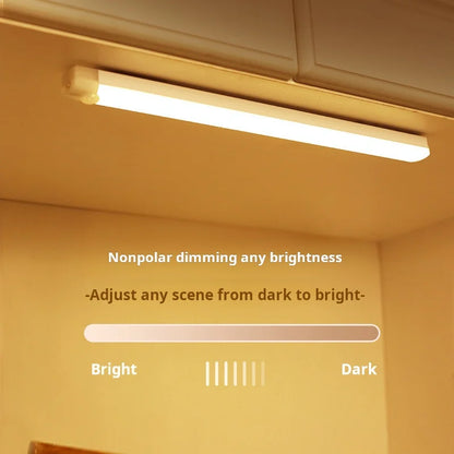 1pc Wireless Rechargeable LED Motion Sensor Cabinet Light - Ideal for Closet, Kitchen, Wardrobe, Stairs - Battery Operated N…