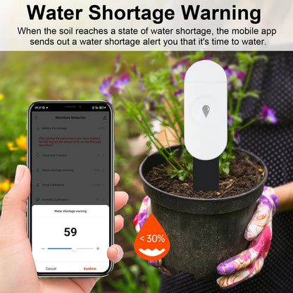 Tuya Zigbee Temperature Humidity Moisture Detector Smart Soil Tester Moisture Sensor Phone App RealTime Monitor for Home Gar…