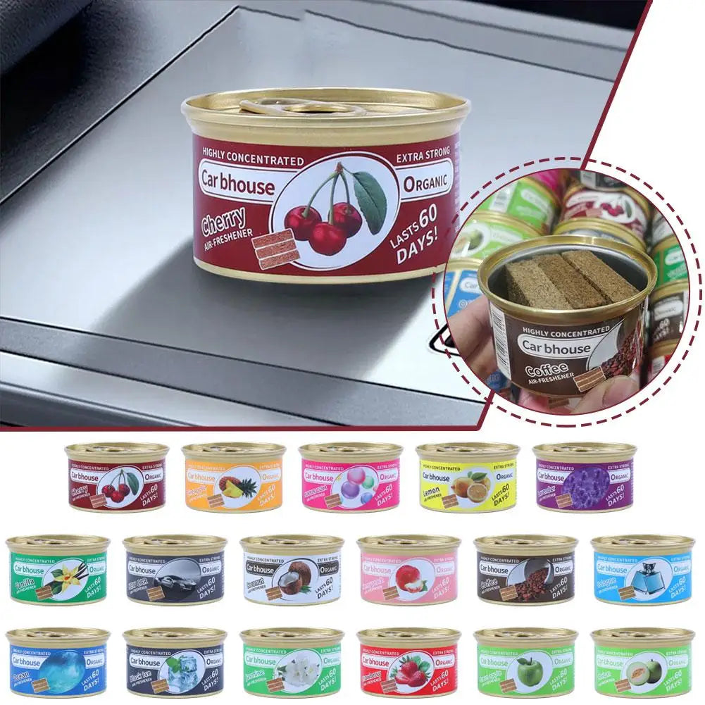 Car Flavoring Car Air Fresheners Perfume Canned Wood Blocks Coffee Flavor Long-Lasting Auto Aromatherapy Car Deodorant Suppl…