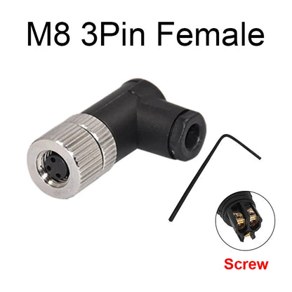M8 Sensor Connector Waterproof Male&Female Plug Straight Angle Screw Threaded Coupling 3Pin 4Pin - image 10