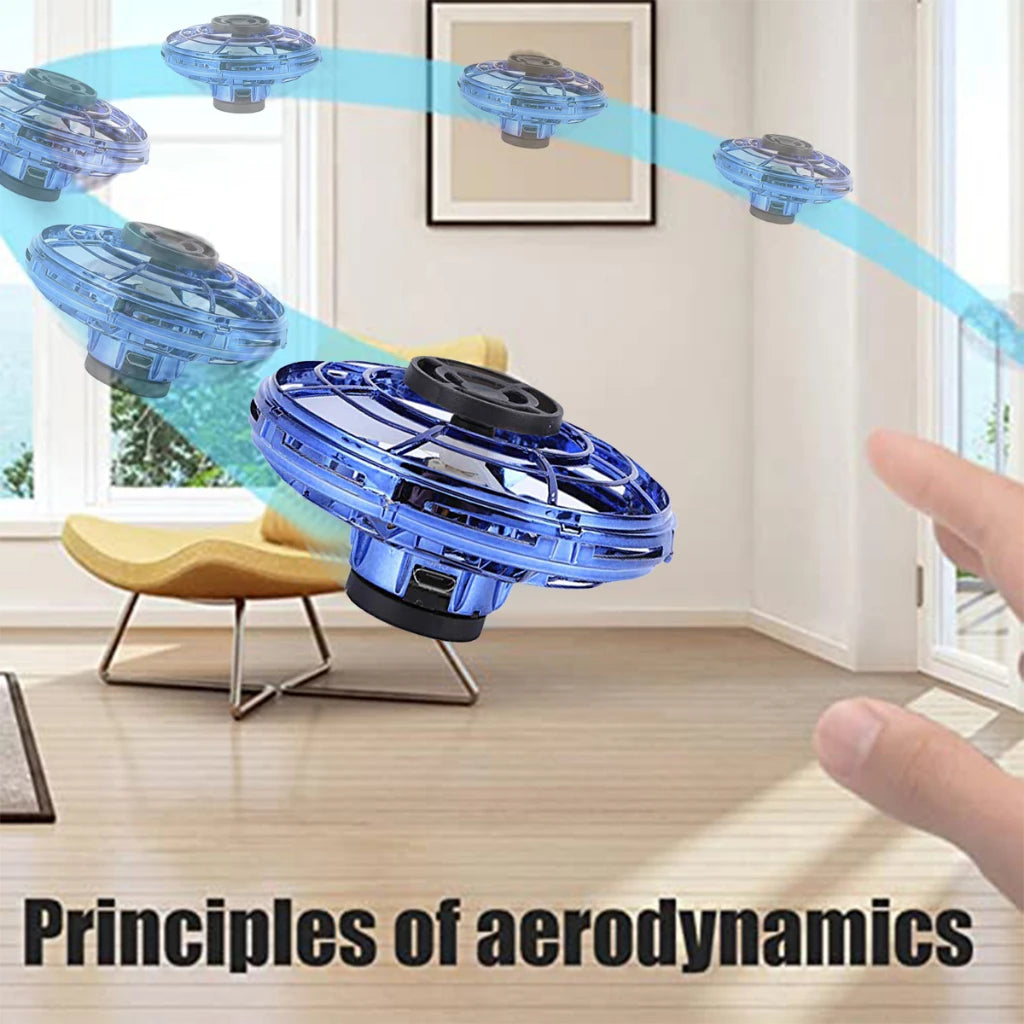 NEW LED Flying UFO Spinner Fingertip, Upgrade Flight Helicopter Gyro Flyorb Hover Ball, Mini Drone Aircraft Toy, Christmas G…