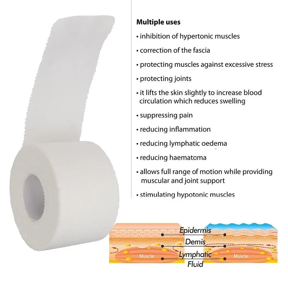 12.5/25/50mm/Roll Medical Waterproof Cotton Premium Adhesive Tape Sport Binding Physio Muscle Elastic Bandage Strain Injury…