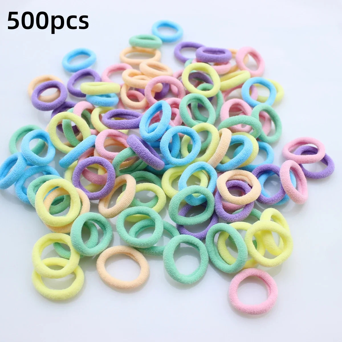 100/300/500 pcs Girls Colorful Elastic Hair Bands Ponytail Hold Hair Tie Rubber Bands Scrunchie Hair Accessories Bands for G…