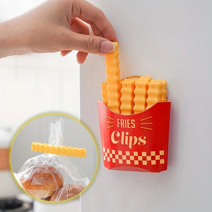 12PCS French Fry Shaped Sealing Clip - For Snack Sealing, Food Clips, Plastic Bag Seasoning Sealing Strips - image 3