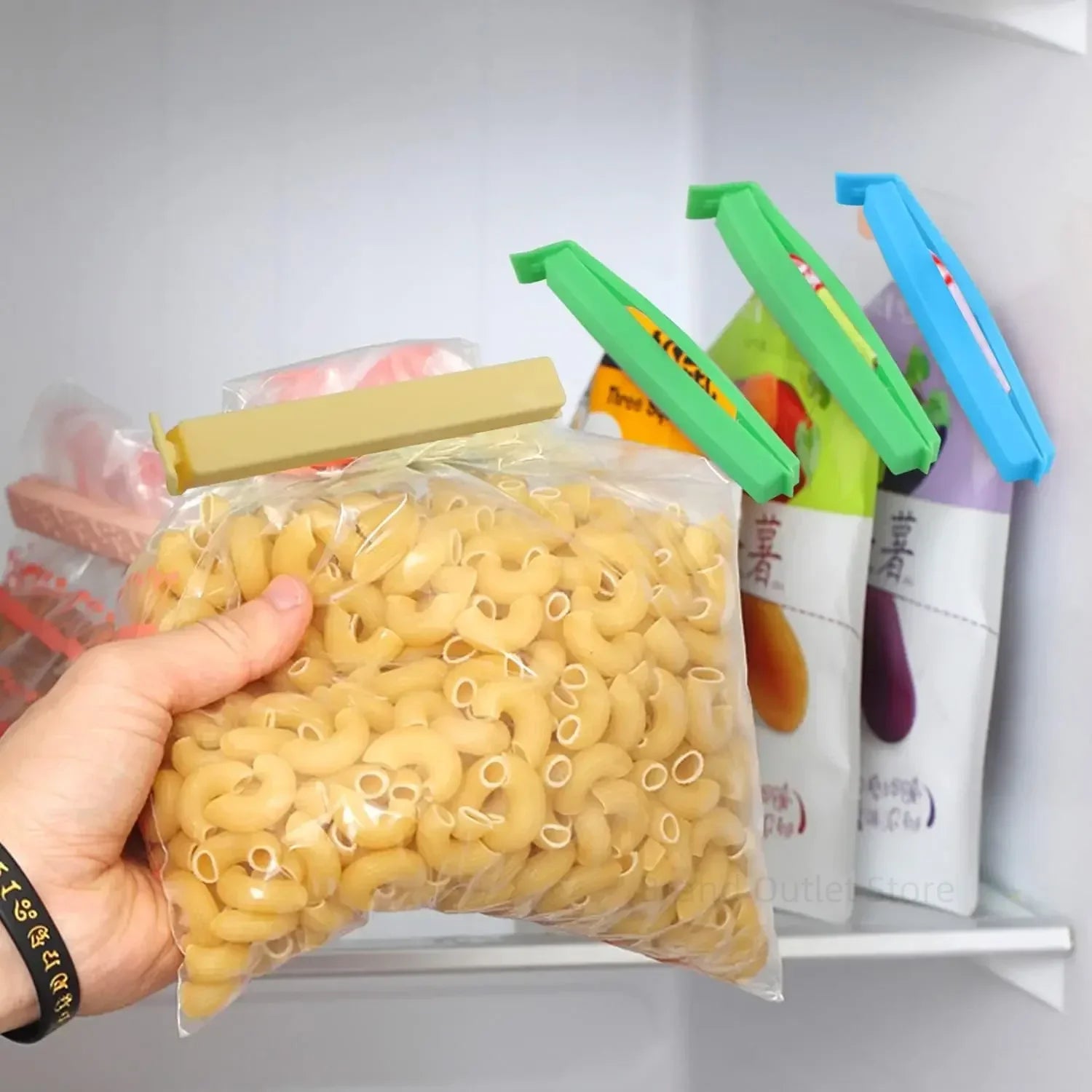 10/20PCS Kitchen Storage Food Snack Seal Sealing Bag Clips Sealer Clamp Plastic Tool Kitchen Accessories Food Bag Clips - im…