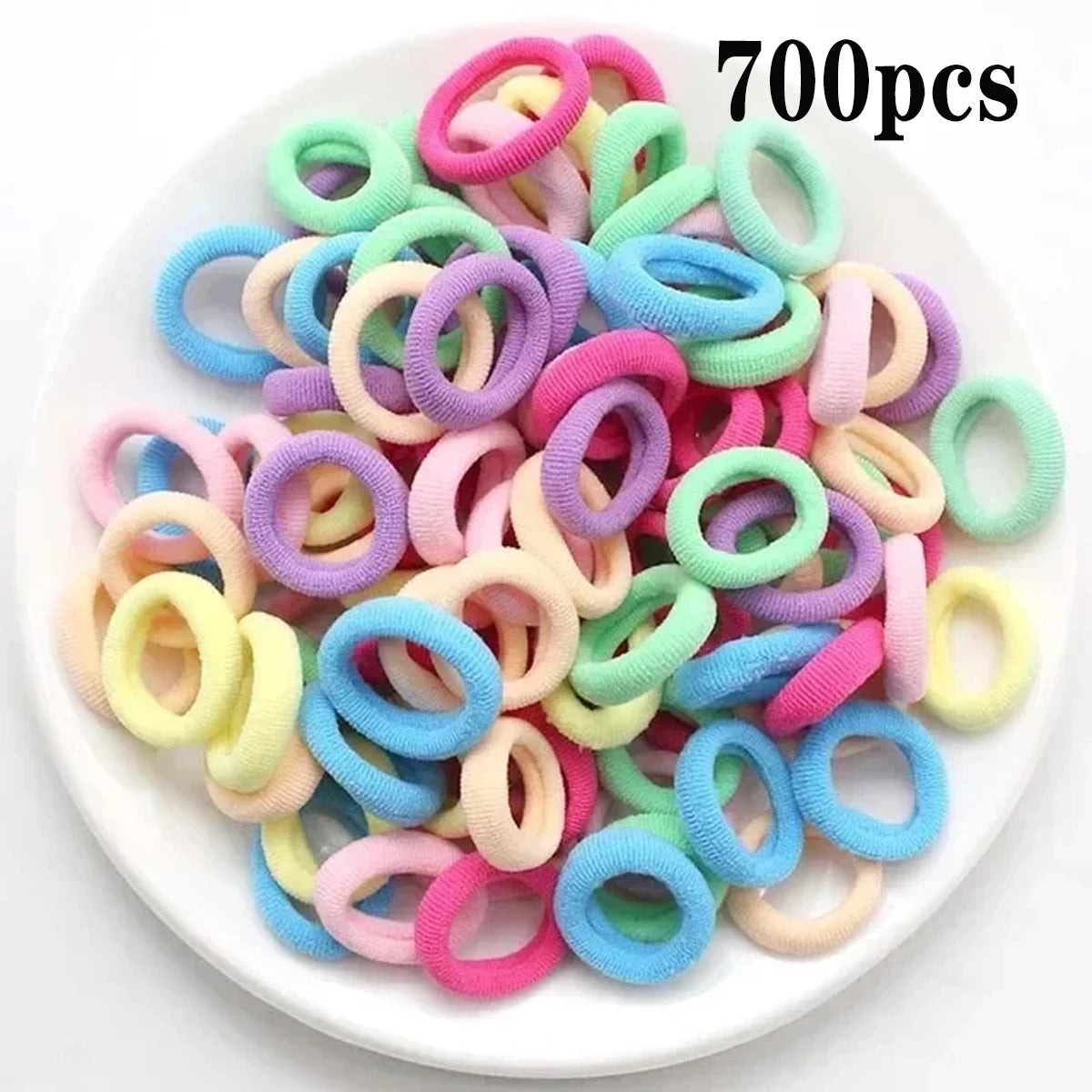 200-1000pcs Women Girls Colorful Nylon Elastic Hair Bands Ponytail Hold Small Hair Tie Rubber Bands Scrunchie Hair Accessori…