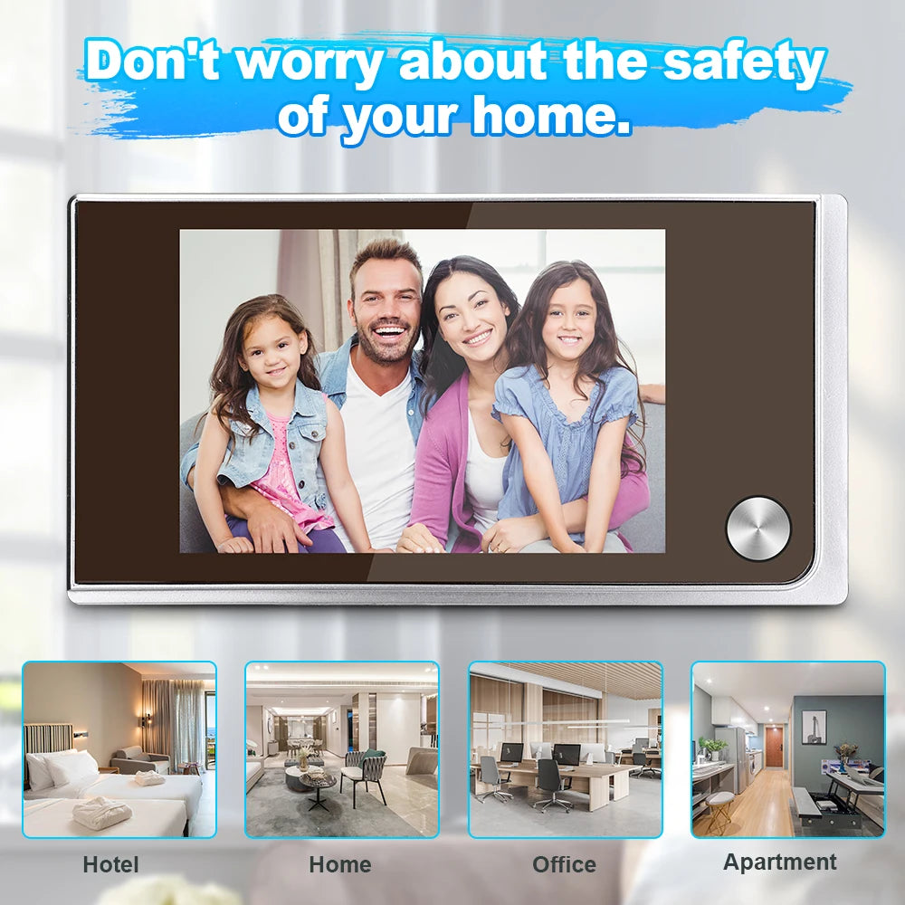 Awapow 3.5 Inch Doorbell Peephole Viewer Digital Door Camera 120° LCD 2 Million HD Pixels Cat Eye Door Bell Outdoor Monitor…