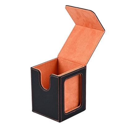 Card Deck Box with Display Window, Hold 120 + Single Sleeved Cards, Magnetic Closure, Suitable for CCG Cards, Magic Game Car…