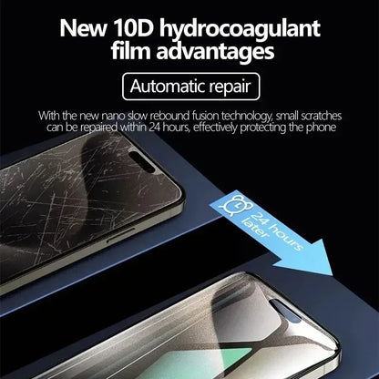 5Pcs Full Cover Hydrogel Film For iPhone 13 12 11 14 15 Pro Max Screen Protector For iPhone 16 PRO XR XS MAX 17 8 Plus Not G…