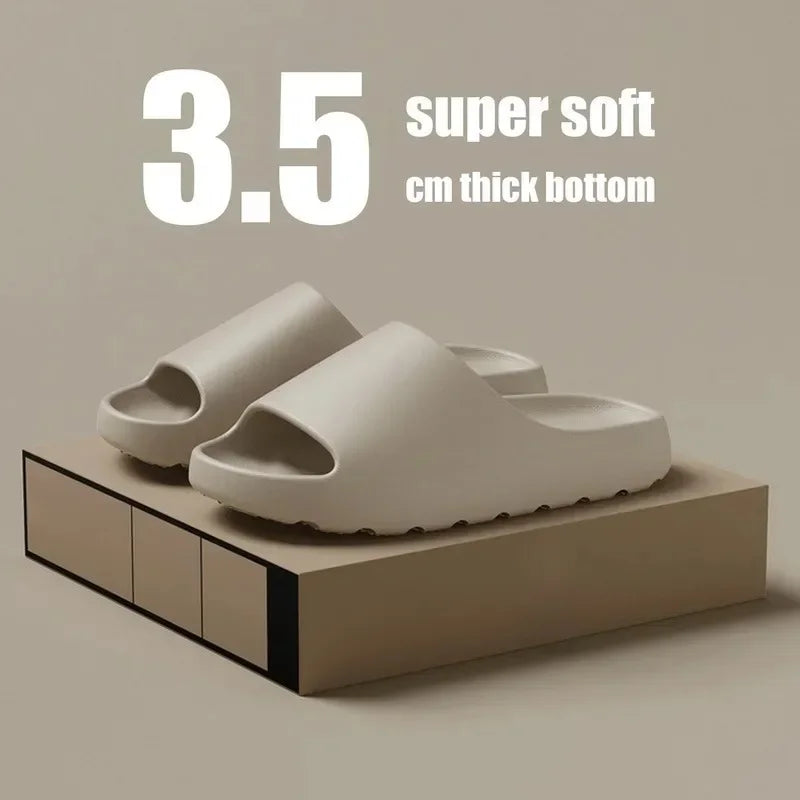 Coconut Slippers Cloud Thick-soled Sandals Summer Fashion Soft Bottom Beach Men Slippers Women's Sandals EVA Slides - image 9