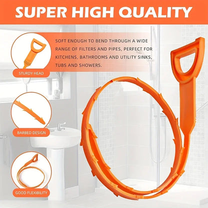 10/5/3PCS Drainage Blockage Remover Shower Clean The Sink Snake Bathroom Accessories Hair Blockage Garbage Sewer Dredging To…