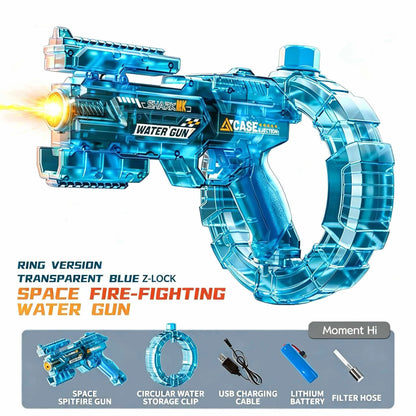 Simulated Firing and Recoil Electric Water Gun Toys Children Automatic Sensor Lights Water Pistol Summer Outdoor Beach Kids…