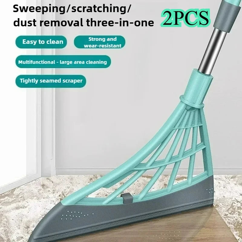 "Extendable Silicone Floor Broom: The Ultimate Scraper for Ceilings, Windows & Bathrooms"