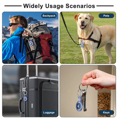 Waterproof Anti-lost Keychain Holder TPU Case for Apple Airtag Air Tag Dog Cat Pet Collar Keys Tracker Protective Full Cover…