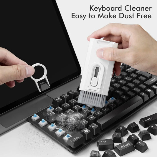 8 in 1 Cleaning Kit Computer Keyboard Cleaner Brush Earphones Cleaning Pen For Headset IPad Phone Cleaning Tools Keycap Pull…