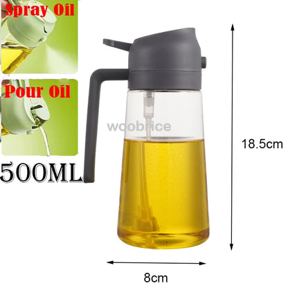 2in1 Kitchen Spray Oil Dispenser Oil Sprayer Polisher Or Only Brush Spray for Air Fryer Salad Grilling Roasting Cooking Kitc…