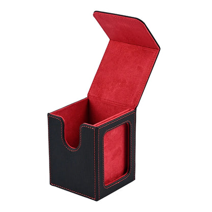 Card Deck Box with Display Window, Hold 120 + Single Sleeved Cards, Magnetic Closure, Suitable for CCG Cards, Magic Game Car…