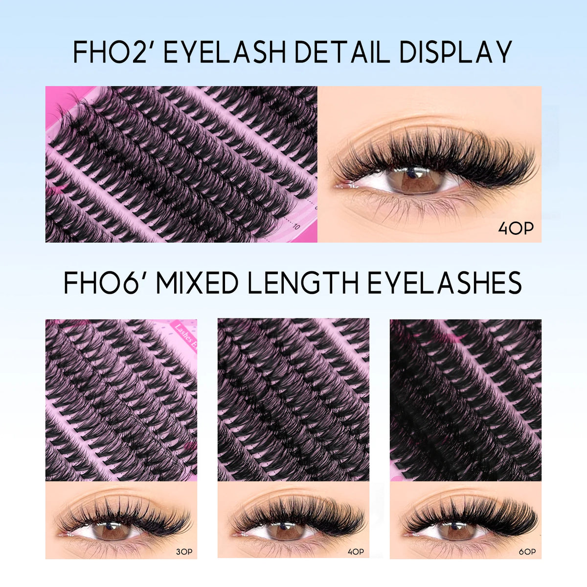 GROINNEYA DIY Lash Extension Kit Individual Lashes Cluster Mix Eyelashes Full Set Lashes Kit with Lash Bond and Seal At Home…